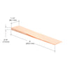 Tapered wood shims bundle 1-1/2 in 8 in, northern whitewood or kiln dried cedar for leveling - SKU NWS9C