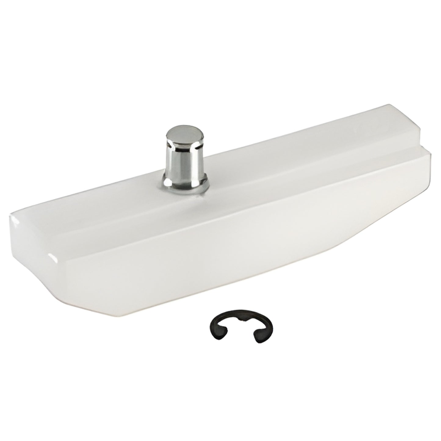 CRL J0SB white vinyl slide block with metal pin and included E-clip, fits 7/8" (22mm) J0 slide-track.