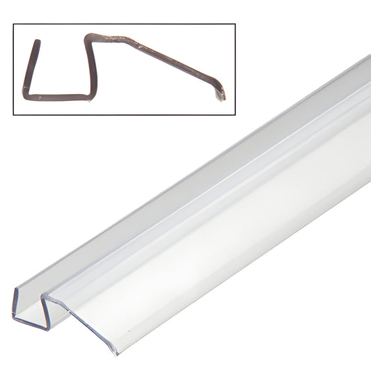 HYD98 clear plastic Hydroslide bottom sweep for sliding shower doors, 95-inch water-control profile