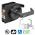 CRL Grade 1 Matte Black 7-Pin SFIC Lever Lock Housing - Storeroom