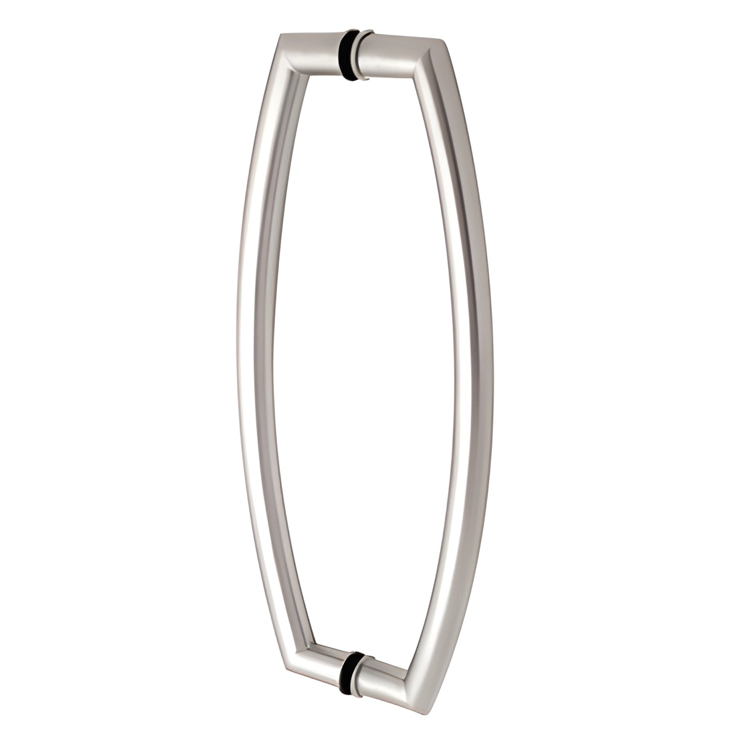 CX17X17BS brushed stainless steel back-to-back glass door pull handle, 1" tube for 3/8-3/4 in. glass