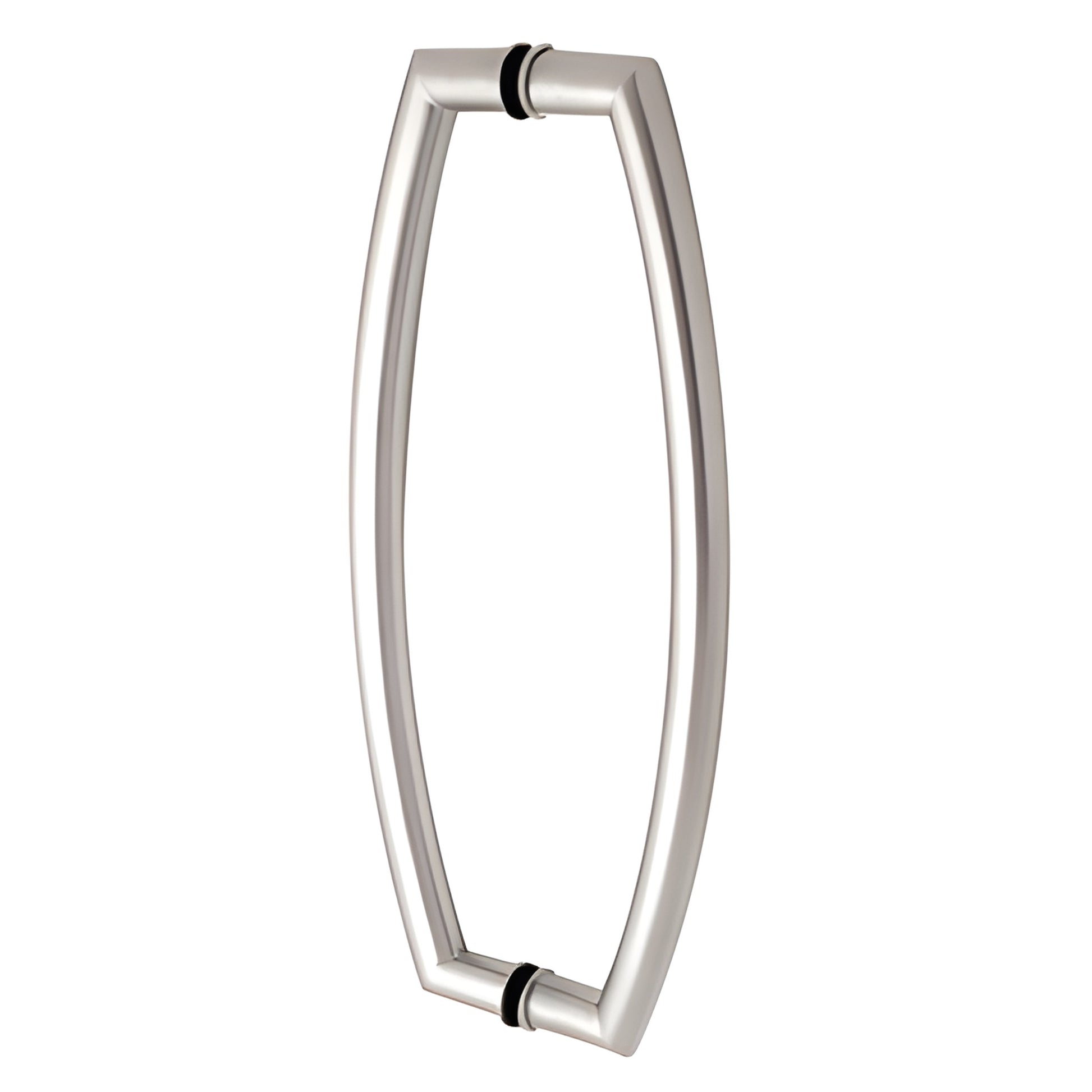 CX17X17BS brushed stainless steel back-to-back glass door pull handle, 1" tube for 3/8-3/4 in. glass