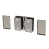 Polished chrome Como glass-to-glass shower hinge C0M180CH, concealed square profile for 8-10mm frameless doors