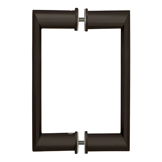 OR Series back-to-back bathroom handle, oil rubbed bronze tubular beveled brass, 3/4" dia - SKU 0R8X80RB.