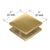 CRL Polished Brass 2" x 2" Square Glass Front Clamp