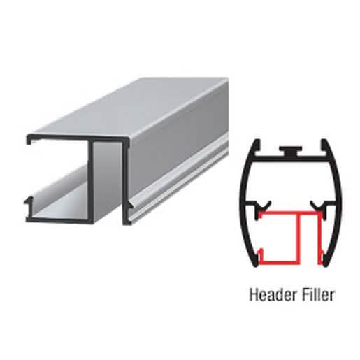 CRL Brushed Nickel 72" Header Filler for CK/DK Cottage Series Sliders - Sleek & Durable