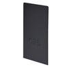 Matte black aluminum CRL end cap for base shoe, slim rectangular finish cap - SKU L56SECMBL