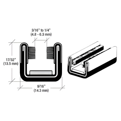 CRL 60in Flex 9/16x17/32 Unbeaded Glass Run Channel Jeep/Dodge/White