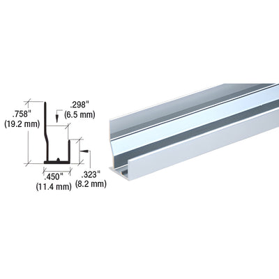 CRL Satin Anodized Aluminum FHA J-Channel Glass Trim