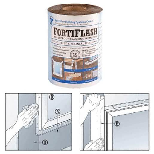 "CRL 25 mil 9x75' Fortifiber FortiFlash® Waterproof Flashing for superior moisture barrier