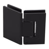 GEN045MBL matte black Geneva glass-to-glass shower hinge, solid brass, square profile, self-centering, 135
