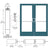 CRL-U.S. Aluminum Series 400 Geared Entry Door Pair KYNAR Closer-Ready