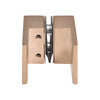 SDK180DBBZ back-to-back square paddle knob in dark brushed bronze for frameless shower glass (brass)