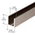 CRL Brushed Nickel Shower Door U-Channel 1/2 in Fixed Panel 144 in