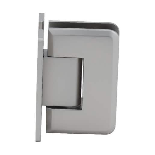 "CRL Satin Nickel Pinnacle 037 Series Wall Mount 'H' Back Plate Hinge - sleek, durable des