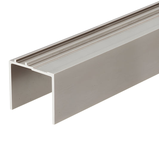 DK7172BN tapered sill adapter, brushed-nickel aluminum extrusion for frameless sliding shower doors, 72 in.