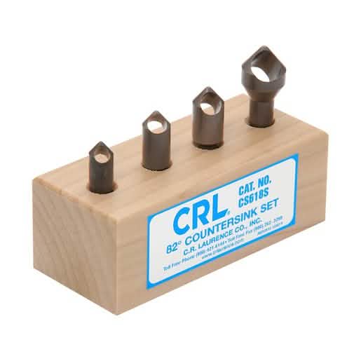 CRL Weldon 4 Piece Countersink Set - Precision Drilling Tools for Smooth, Clean Holes