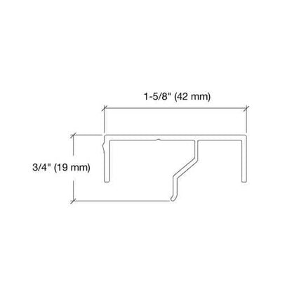 Fallbrook Satin Anodized Center Pivot Door Frame Filler, 236\" Length, sleek design