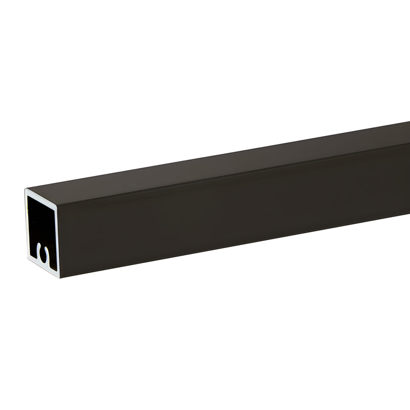Matte bronze aluminum square picket extrusion 241 in (SKU PKTS241BRZ), hollow 3/4" profile for rail and fence.