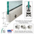 CRL Satin Anodized 1/2in Glass 4in Tapered Door Rail w/ Lock 35-3/4in