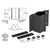 CRL Matte Black 135° Inside Corner Fascia Mount Bracket