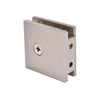 SGCU1BN brushed nickel square wall-mount notch-in-glass clamp for 3/8-1/2" tempered glass
