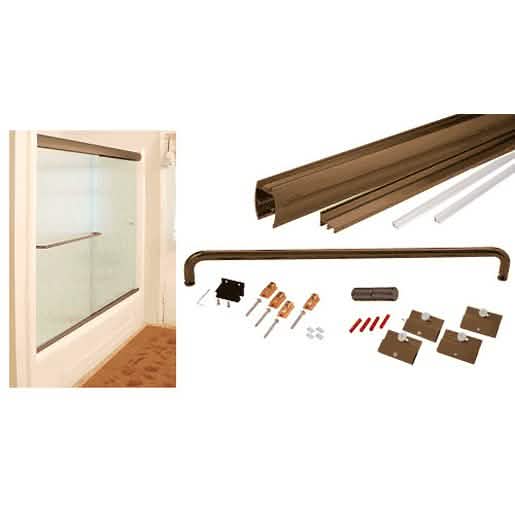 CRL Oil Rubbed Bronze 60x72 Cottage CK Series Sliding Shower Door Kit with Clear Jambs