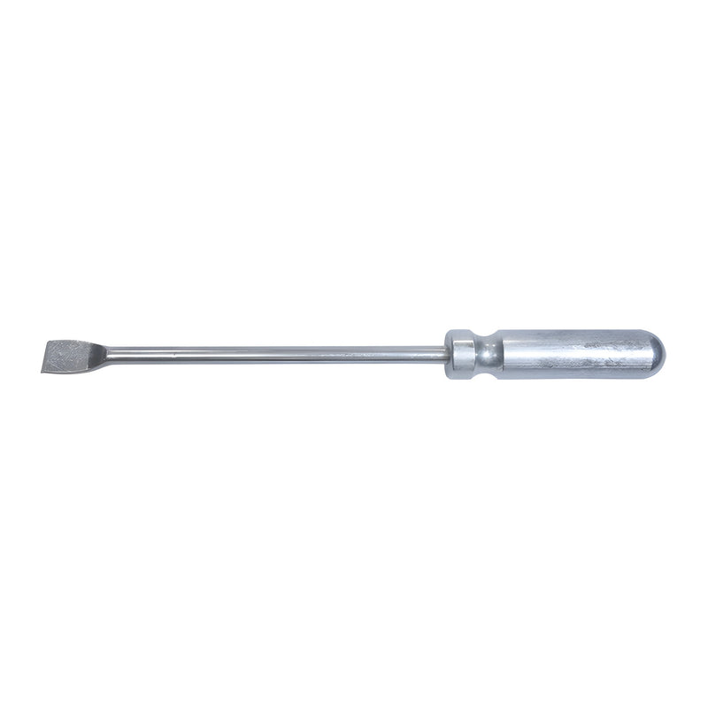 GL100 heavy-duty putty scraper, 11/16 in steel blade, 12-3/8 in length, aluminum handle, silver finish