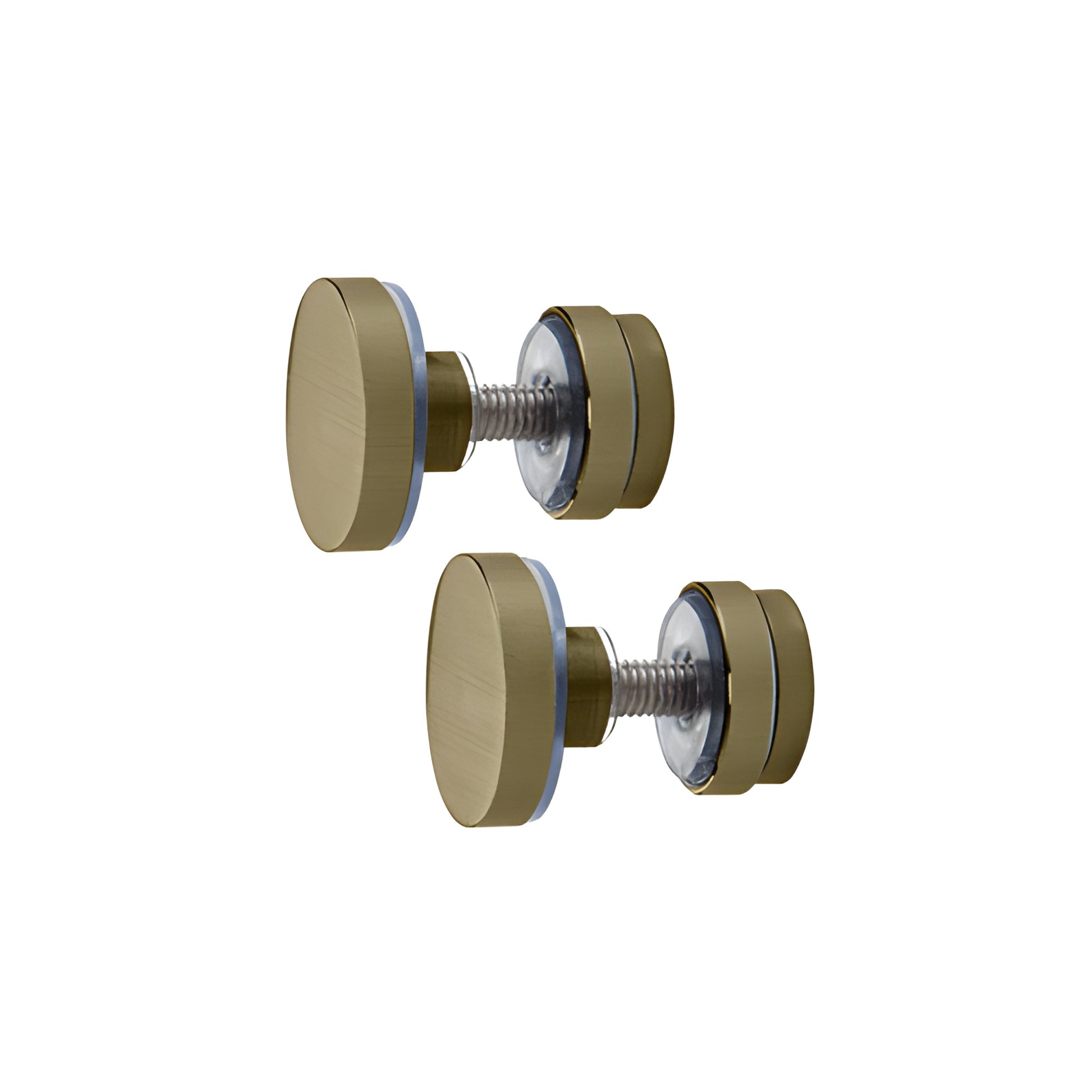 Frameless squared sliding shower system in brushed bronze-top roller rail, one sliding door and fixed panel for 8-10mm glass