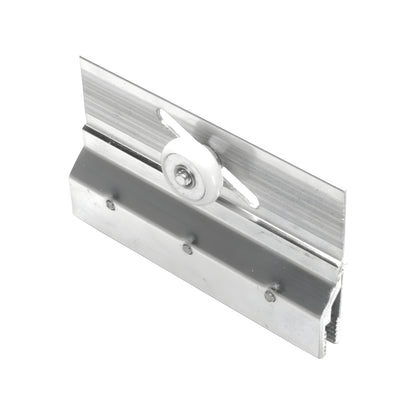 CRLM6053 frameless shower door roller assembly - chrome/aluminum adjustable bracket with white nylon roller.
