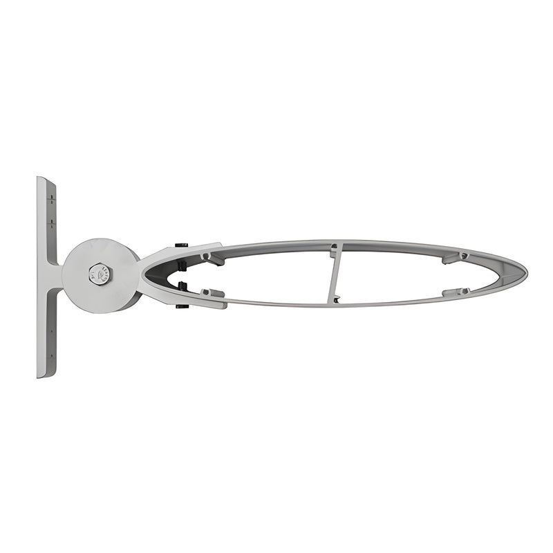 AWSB6A 12" airfoil single blade adjustable mounting bracket - silver wall mount louver arm with selectable angle control.