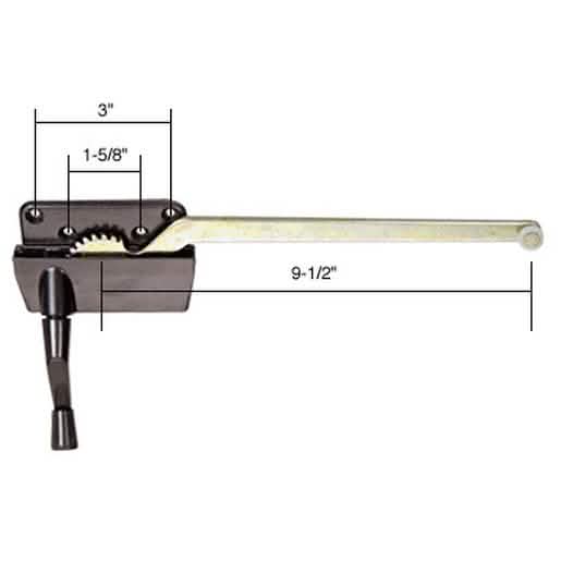 CRL Bronze 9-1/2" Left Hand Casement Window Operator for smooth window operation.