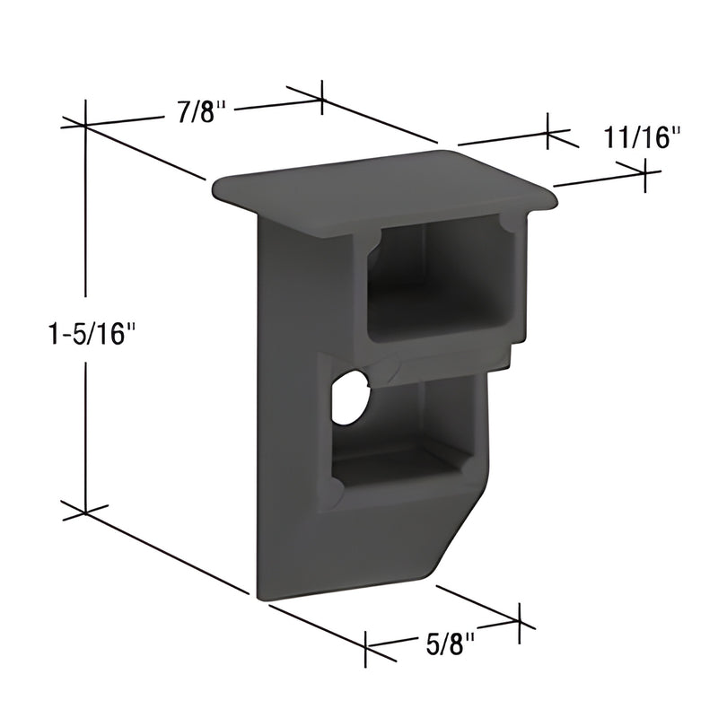 CRL nylon sash cam H4314, gray replacement window sash cam with dimensions 1-5/16" 5/8" shown.