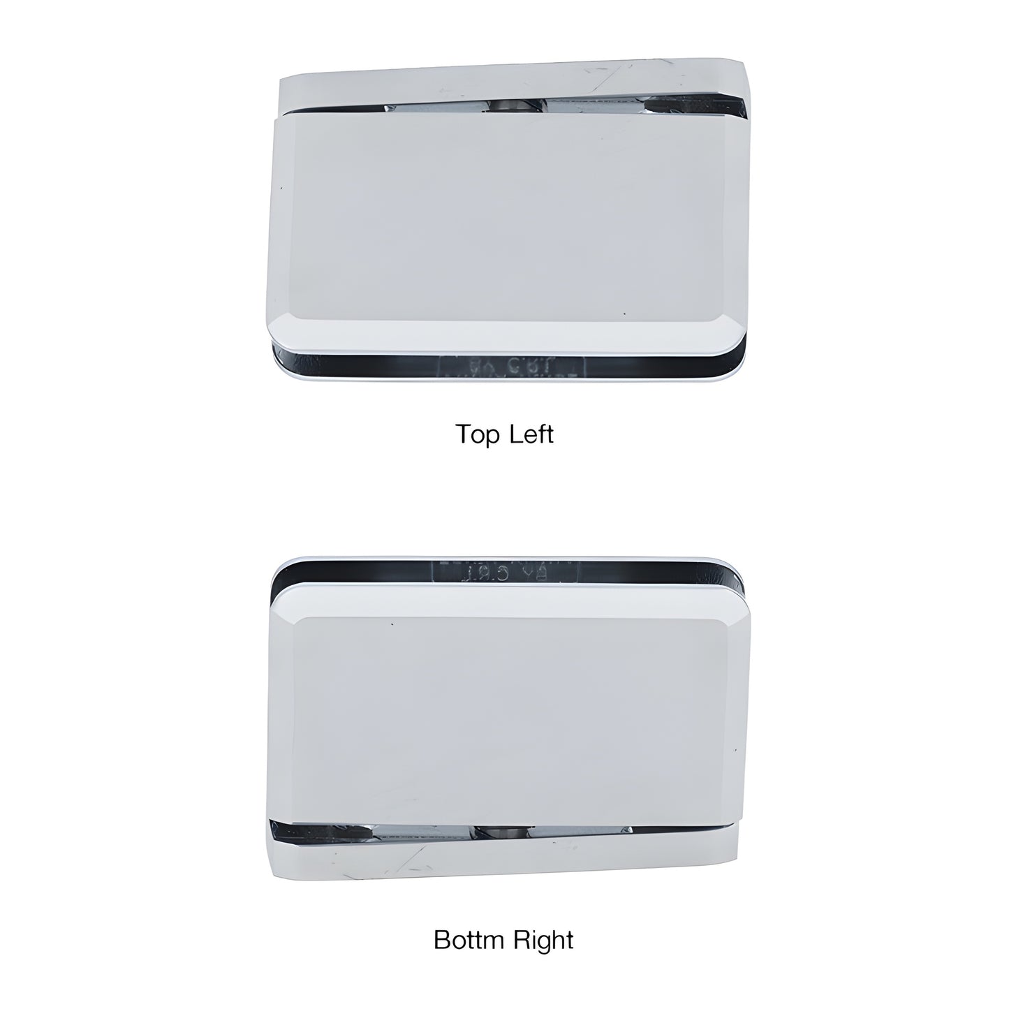 CRL Prima PPH0151CH polished chrome 5 preset brass shower door hinge for 8-10mm glass