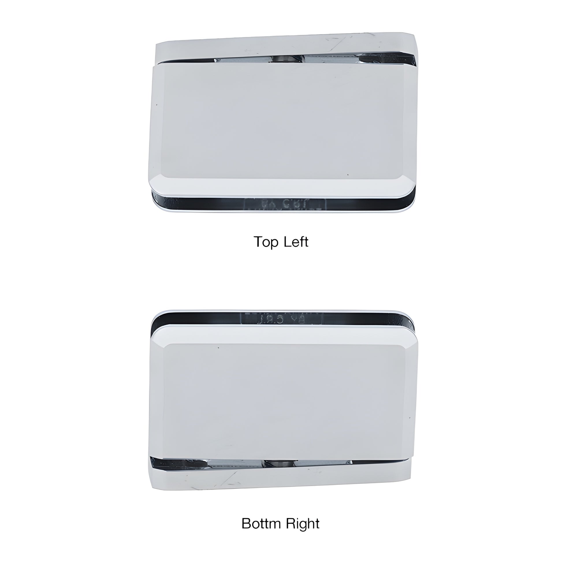 CRL Prima PPH0151CH polished chrome 5 preset brass shower door hinge for 8-10mm glass