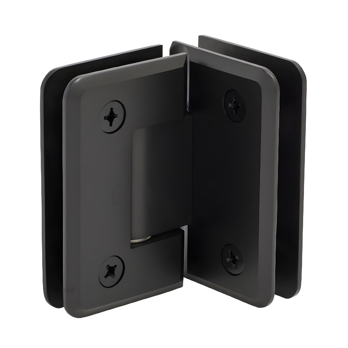 P1N0920RB Pinnacle oil rubbed bronze beveled glass to glass hinge for 8-12mm tempered glass, 90