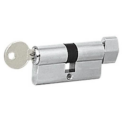 "CRL Brushed Stainless Keyed Cylinder Lock with Thumbturn - Secure & Stylish Door Hardware