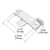 CRL White Replacement Sliding Window Lock 2-1/4" Holes 1/2" Latch