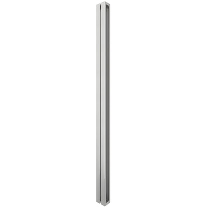 HPH600BS O-style brushed stainless steel square tubular shower handle, back-to-back pair for 3/8" (9.5mm) glass.