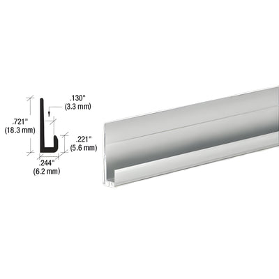 CRL Brite Anodized Aluminum J-Channel for 1/8" Glass