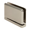 Polished nickel brass Senior Prima glass pivot hinge (SKU SRPPH01PN) for 1/2" tempered shower door, beveled edges