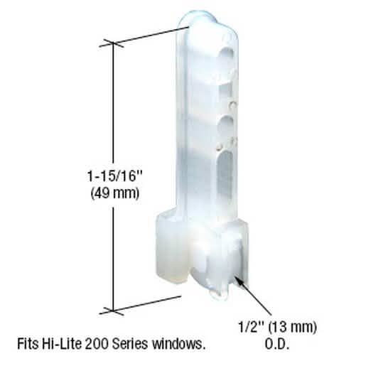 CRL 1/2" Nylon Sliding Window Roller for HiLite Windows - Durable Replacement Part
