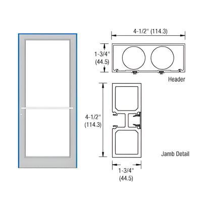 CRL-U.S. Aluminum White KYNAR® Paint 39-1/2" x 85-3/4" Series DF800 Tubular Center Hung Up and Over Frame Complete (1F)