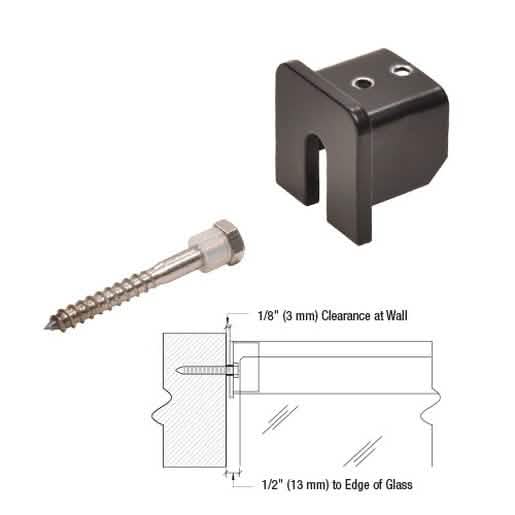 CRL Matte Black Stabilizing End Cap for L10 Series Cap Rail - Sleek and Durable Finish