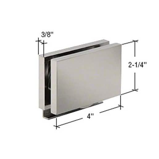 Brushed Nickel Square Cornered Rollers for Essence® Sliding System - Sleek and Durable