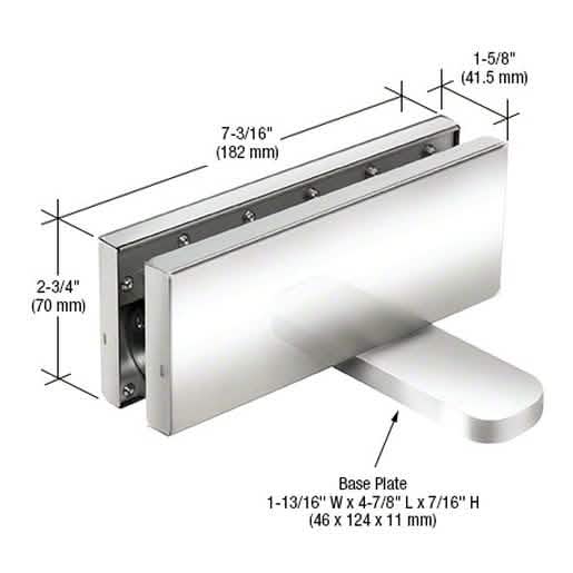 CRL Polished Stainless Hydraulic Patch Fitting, 2-9/16" Setback - Sleek, Durable Design
