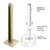 CRL Bronze AWS Steel Stanchion for 135° Rectangular Center Posts