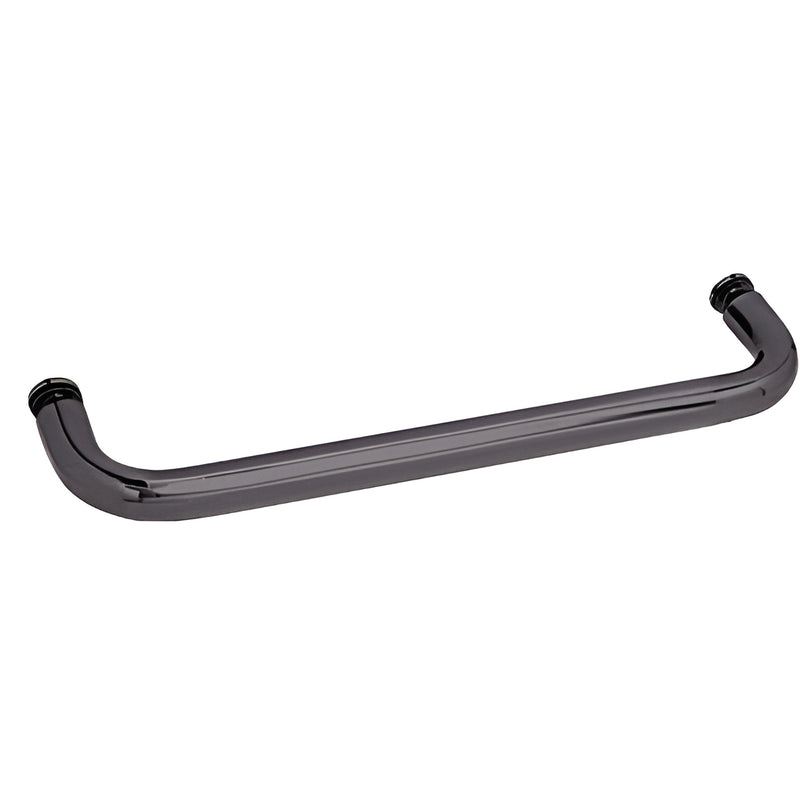 BMNW180RB oil-rubbed bronze 18 in. tubular brass glass-mounted towel bar, low-profile end caps