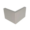 LU090BN Lugano brushed-nickel glass-to-glass corner clamp - compact V-shaped brass clamp for 8-10mm frameless glass