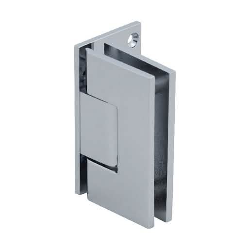 CRL Polished Chrome Vienna 044 Wall Mount Offset Hinge - Sleek Back Plate Design